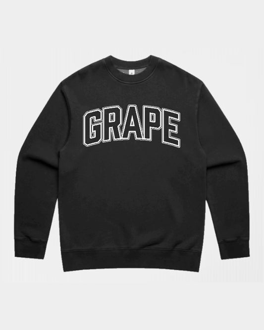 GRAPE 25 CREWNECK, Faded Black