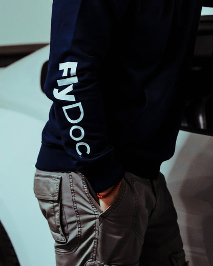 FlyDoc mikina modrá