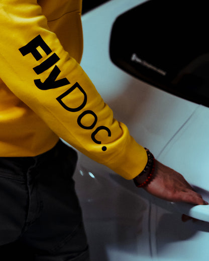 FlyDoc mikina žltá