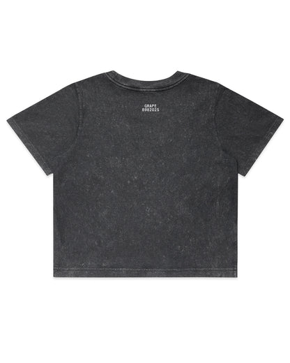 GRAPE 25 CROP TOP 2 Faded Black