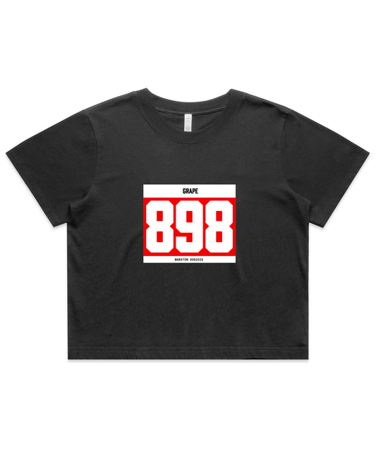 GRAPE 25 CROP TOP 2 Faded Black