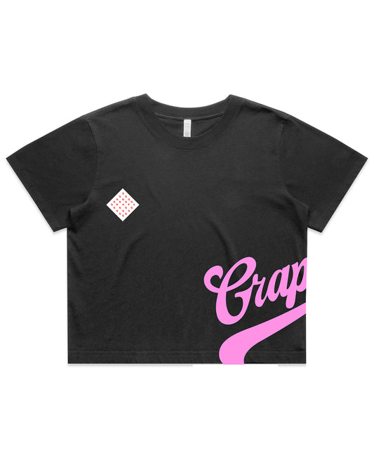 GRAPE 25 CROP TOP 1 Faded Black